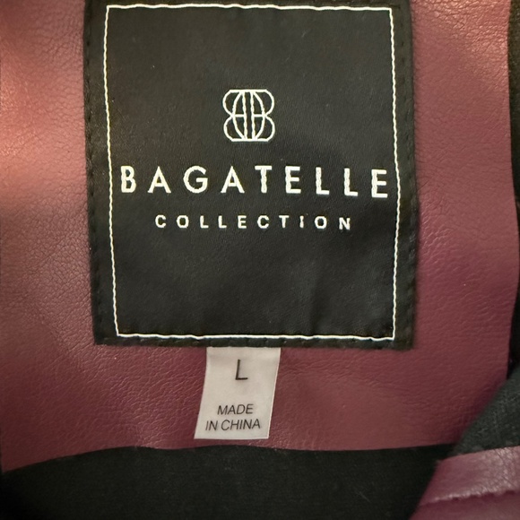 Bagatelle Collection Womens‎ Faux Leather Blazer Jacket Size L - Picture 8 of 10